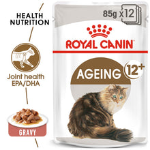 Load image into Gallery viewer, Royal Canin Ageing 12+ Senior In Gravy Wet Cat Food For Cats 48 x 85g