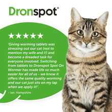 Load image into Gallery viewer, Dronspot Spot On Wormer for Small, Medium & Large Cats - 1 Or 2 Pipettes