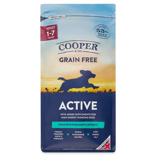 Cooper & Co High Energy Active Dried Adult Working Dog Food Duck with Pheasant and Spinach