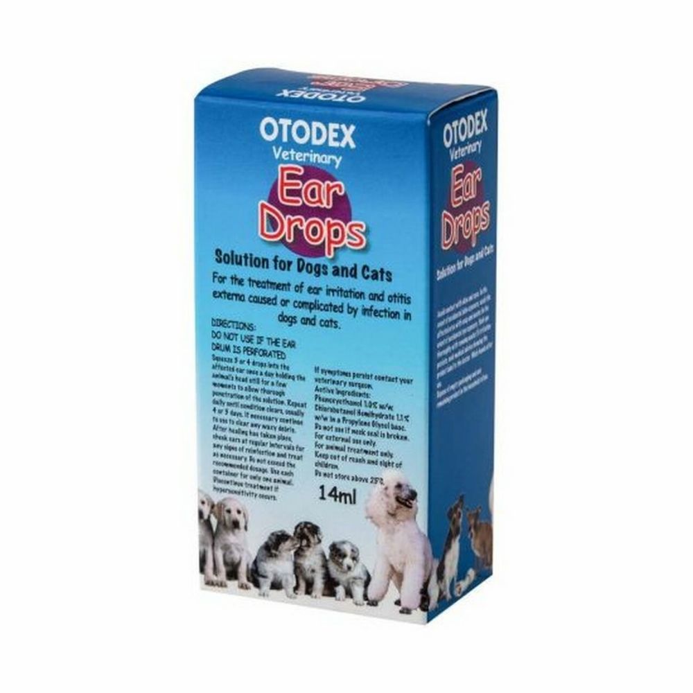 Otodex Veterinary Eardrops for Pet, 14ml | Direct4Pet | Free Delivery