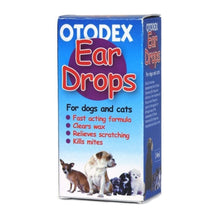 Load image into Gallery viewer, Otodex Ear Drops for Dog Cat Ear Cleanser Cleaner Kills Mites Clears Wax 14ml