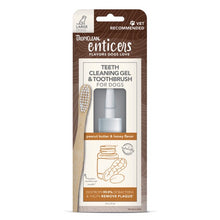 Load image into Gallery viewer, TropiClean Enticers Teeth Cleaning Gel and Toothbrush for Dogs Peanut Butter 59ml