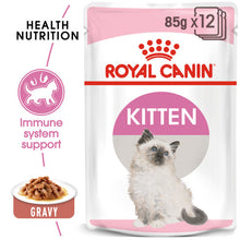 Load image into Gallery viewer, Royal Canin Wet Cat Food Kitten Pouch In Gravy 48 x 85g