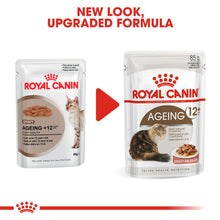 Load image into Gallery viewer, Royal Canin Ageing 12+ Senior In Gravy Wet Cat Food For Cats 48 x 85g