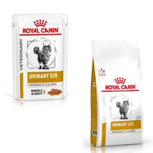 Load image into Gallery viewer, Royal Canin Cat Food Veterinary Health Urinary S/O Moderate Calorie Wet & Dry