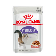 Load image into Gallery viewer, Royal Canin Sterilised Adult In Gravy Wet Cat Food For Cats 12 x 85g