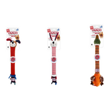 Load image into Gallery viewer, GiGwi Crunchy Neck 'Plush Friendz' With Bone & Squaker