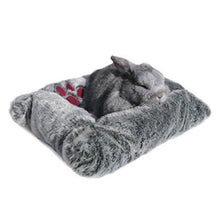 Load image into Gallery viewer, Rabbit Bed Cushion Luxury Plush Grey Small Animal Rabbit Ferret By Rosewood