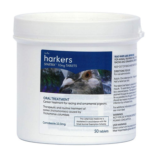 Harkers Spartrix Canker Oral Treatment Support for Birds Pigeons 50 Tablets