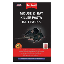 Load image into Gallery viewer, Rentokil Mouse & Rat Killer Pasta Bait Pack Sachets