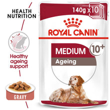 Load image into Gallery viewer, Royal Canin Wet Dog Food For Medium Ageing Senior 10+ Dogs 10x140g