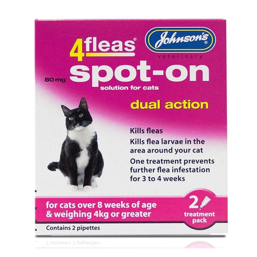 Johnsons 4Fleas Dual Action Spot On For Cats and Kittens (Cats Over 4kg)