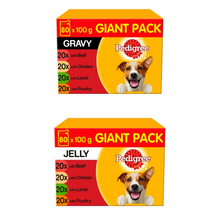 Load image into Gallery viewer, Pedigree Pouch Adult Favourites Wet Dog Food Pouches 80 Pack
