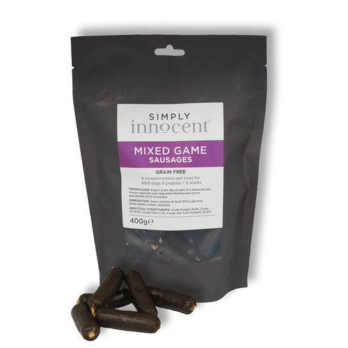 Simply Innocent - Mixed Game Sausages, Adult Dog - 400G