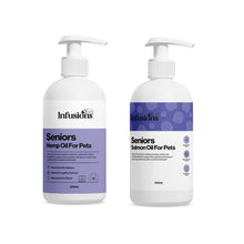 Load image into Gallery viewer, Infusions Seniors Salmon/Hemp Oil For Cats &amp; Dogs 300ml

