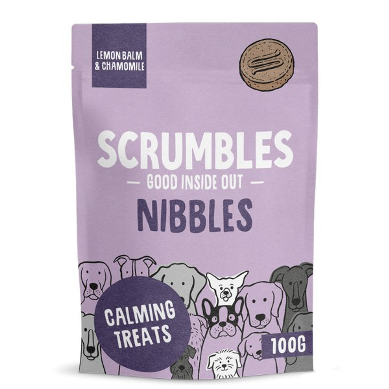 Scrumbles Nibbles Turkey Calming Dog Treats 100g	