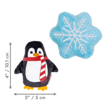 Load image into Gallery viewer, KONG Holiday Scrattles Pengiun Snowflake Two Pack
