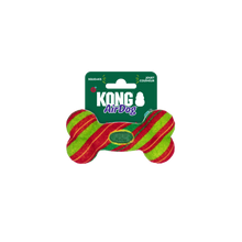 Load image into Gallery viewer, KONG Holiday AirDog Squeaker Bone Stripe Small
