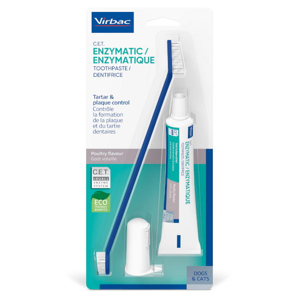 Virbac Enzymatic Toothpaste Kit For Dogs & Cats Poultry Flavour