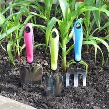 Load image into Gallery viewer, Spear &amp; Jackson Stainless Hand Trowel, weed Fork, and Transplanter Set
