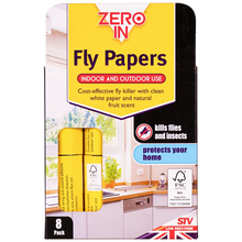 Load image into Gallery viewer, Zero In Fly Papers FSC 8-Pack
