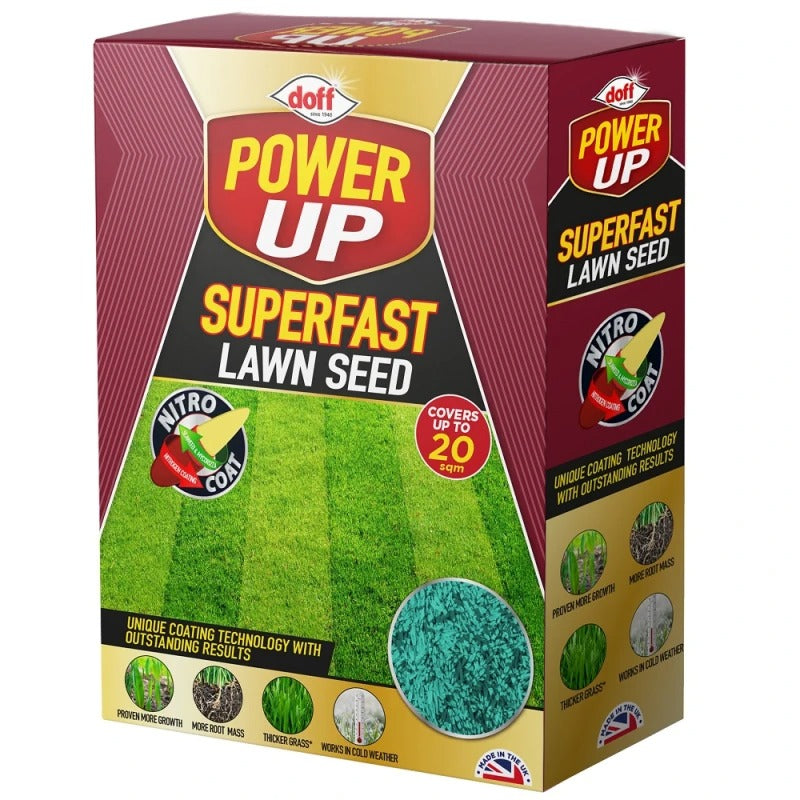 Doff Power Up Superfast Lawn Seed with NITRO-COAT