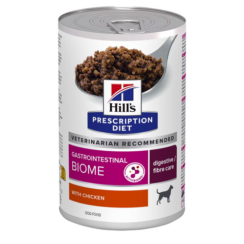 Hill's Prescription Diet Canine Gastrointestinal Biome Digestive & Fibre Care With Chicken Can 12 x 370g