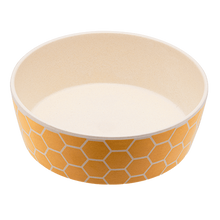 Load image into Gallery viewer, Beco Printed Bamboo Water/Food Bowl For Cats &amp; Dogs - Honeycomb

