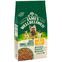 Load image into Gallery viewer, James Wellbeloved Turkey &amp; Rice Adult Small Breed Dog Food 7.5kg
