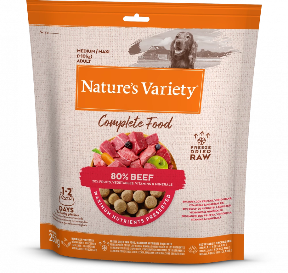 Nature's Variety Complete Freeze Dried Food For Adult Dogs Various Flavours