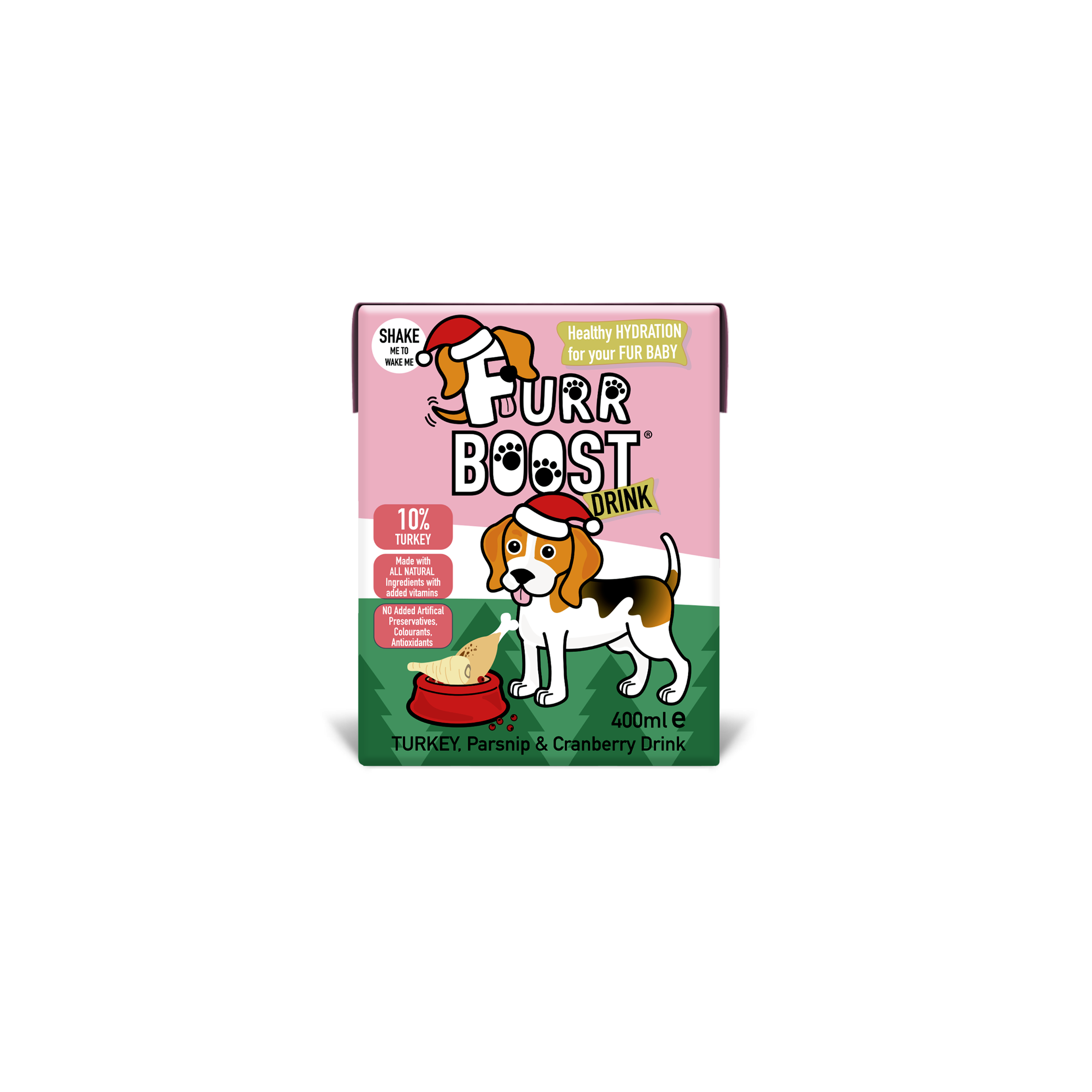 Furr Boost Turkey & Cranberry Christmas Edition Dog Drink 400ml