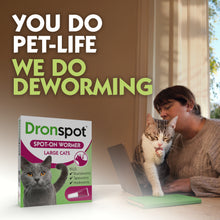 Load image into Gallery viewer, Dronspot Spot On Wormer for Large Cats (5 to 8kg) 6 Pipettes
