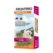 Load image into Gallery viewer, FRONTPRO® Chewable Tablets Flea &amp; Tick Treatment for Dogs 1 Tablet

