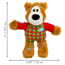 Load image into Gallery viewer, KONG Holiday Wild Knots Sweater Bear Red Small/Medium
