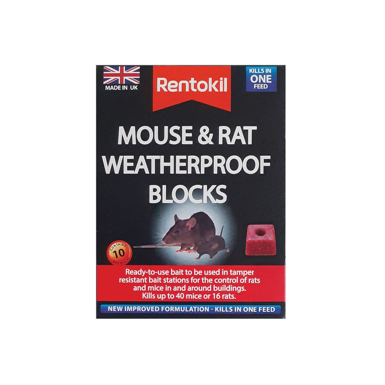 Mouse & Rat Weatherproof Blocks 10 Pack