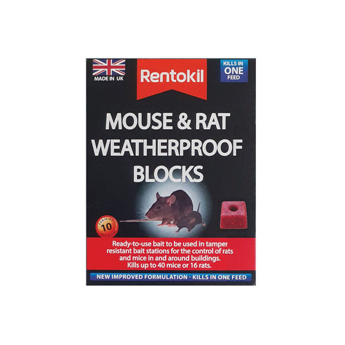 Mouse & Rat Weatherproof Blocks 10 Pack