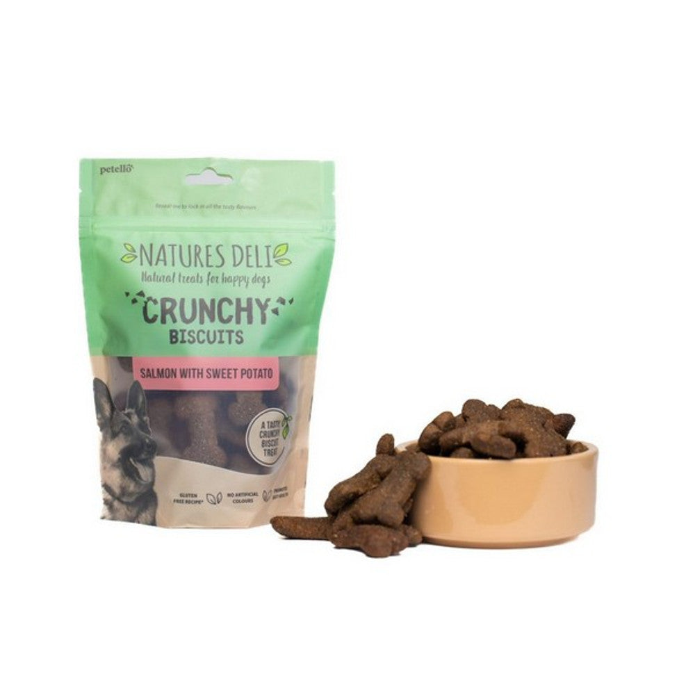 Natures Deli Crunchy Biscuit Chicken, Salmon or Lamb 225g
