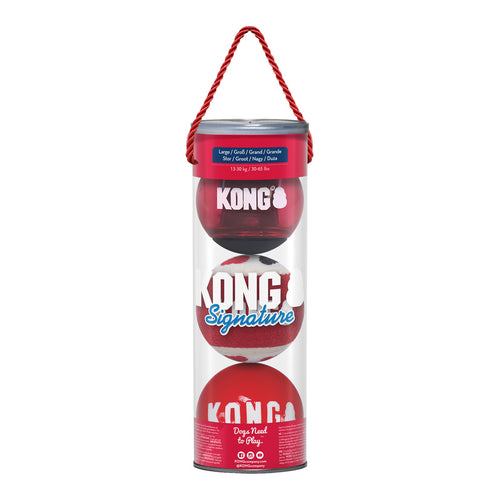 KONG Signature Balls 3-pk Assorted Large