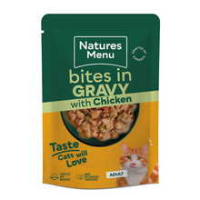 Load image into Gallery viewer, Natures Menu Bites in Gravy Variety Multipack For Cats 24 x 85g
