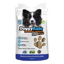 Load image into Gallery viewer, DoggyRade Dog Treats Prebiotic Superfood Chewies Various Flavours 
