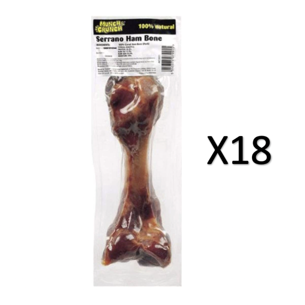 151 Munch & Crunch Serrano Large Ham Bone For Dogs | Free Delivery ...
