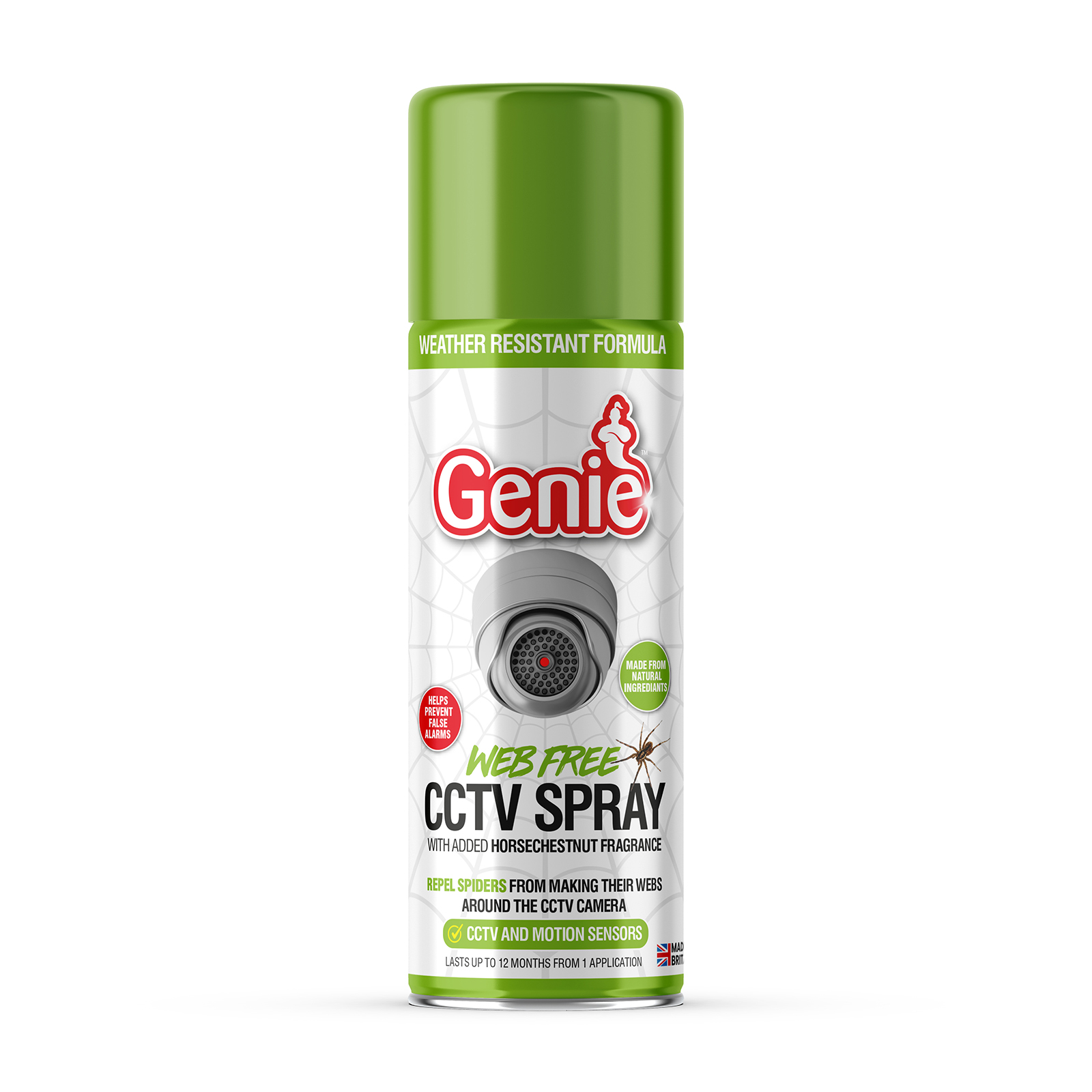 Genie Web Free CCTV Spray Spider Cleaner Deterrent & Repellent 300ml