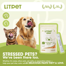 Load image into Gallery viewer, Litpet Pawsitive Calm Meaty Mix Paste for Cats &amp; Dogs 10 x 15g Sachets per pack
