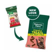 Load image into Gallery viewer, Natures Menu Real Meat Dog Treats 12X50g
