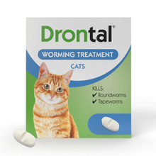 Load image into Gallery viewer, Drontal Wormer Tablets, Convenient for Small and Medium Cats (Under 4kg), All Pack Sizes

