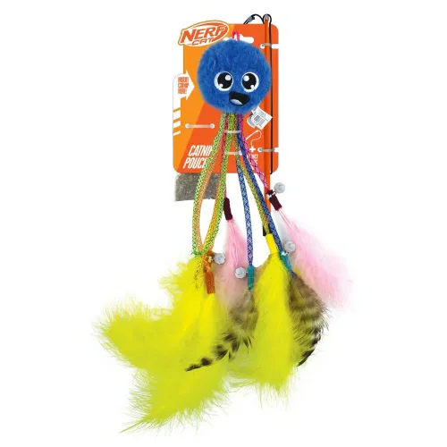 Nerf Cat Ultraplush Nylon Elastic Octo With Bells & Wand