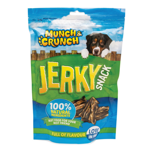 Munch & Crunch Beef Jerky Dog Snack Treat 100g Packs