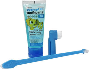 Load image into Gallery viewer, Petkin Plaque Dental Kit for Dogs and Cats - Single Pack Toothbrush and Toothpaste Set
