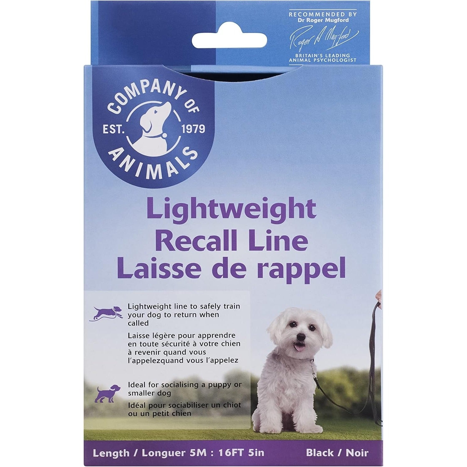 Company of Animals Lightweight Recall Line 5m (8mm Width)