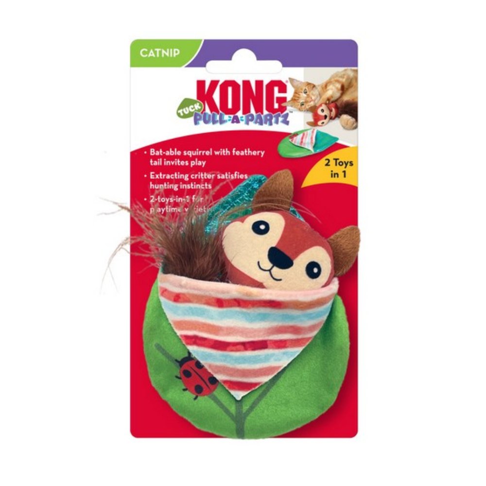 KONG Pull-A-Partz Tuck Cat Toy with Catnip